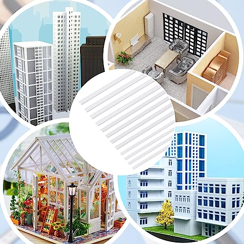 Image of BENECREAT 75PCS ABS Plastic Bars (3 Sizes) - Model Building Tubes for DIY Sand Table, Handmade Crafts, Architectural Modeling