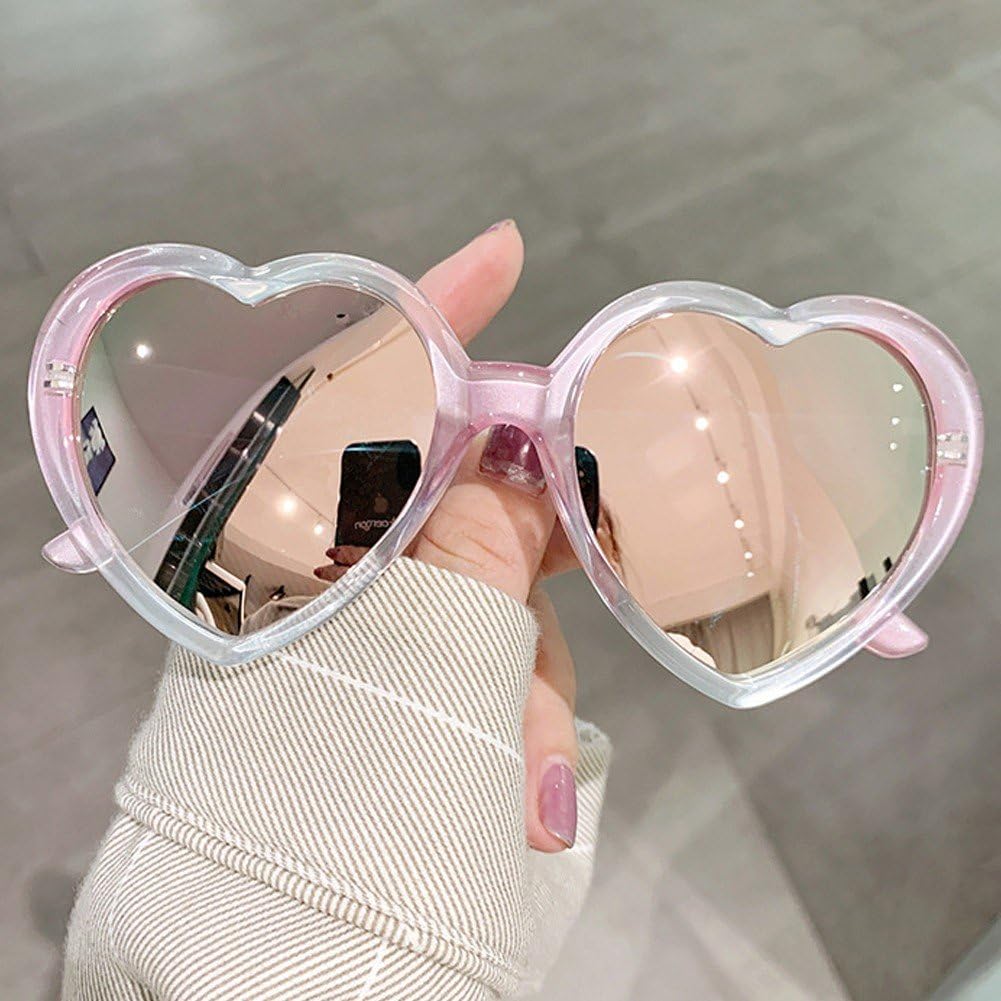 Amazon.com: Haiyou Heart Shaped Sunglasses for Women Trendy 