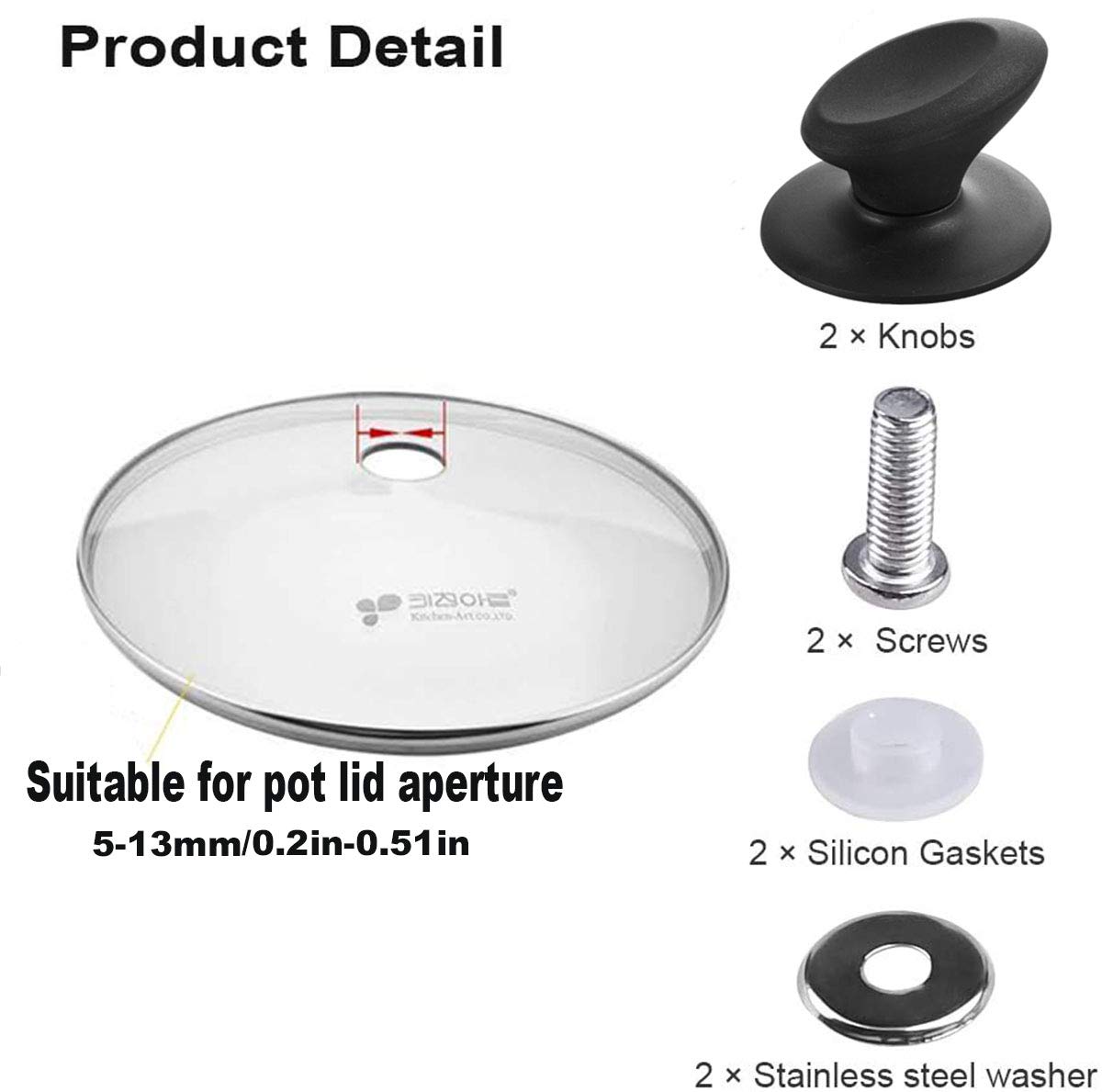 4 Stks Pot Deksel Knop, Universele Vervanging Pan Deksel Cover Knoppen 4 Stks Pot Deksel Knop, Universele Vervanging Pan Deksel Cover Knoppen