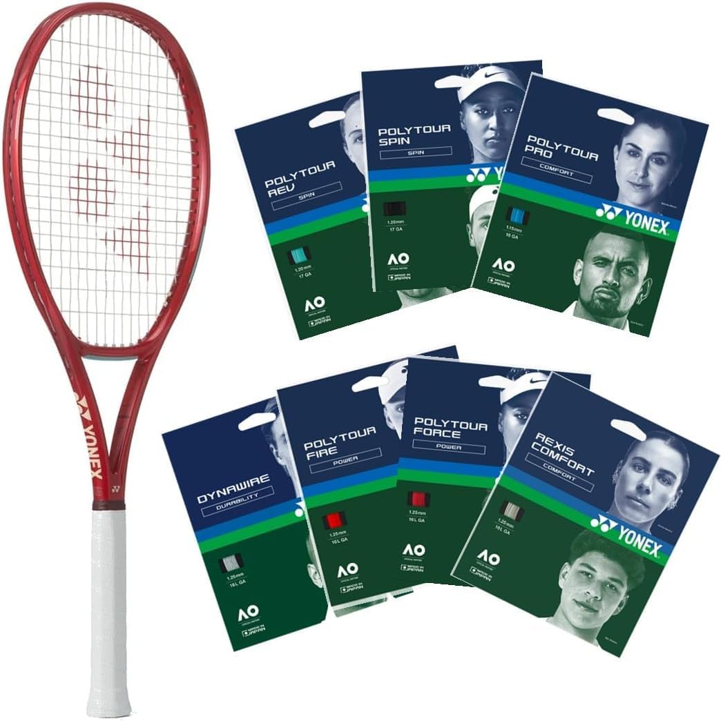 VCore 98 8th Gen Ruby Red Tennis Racquet – Custom Strung with Your Choice of String