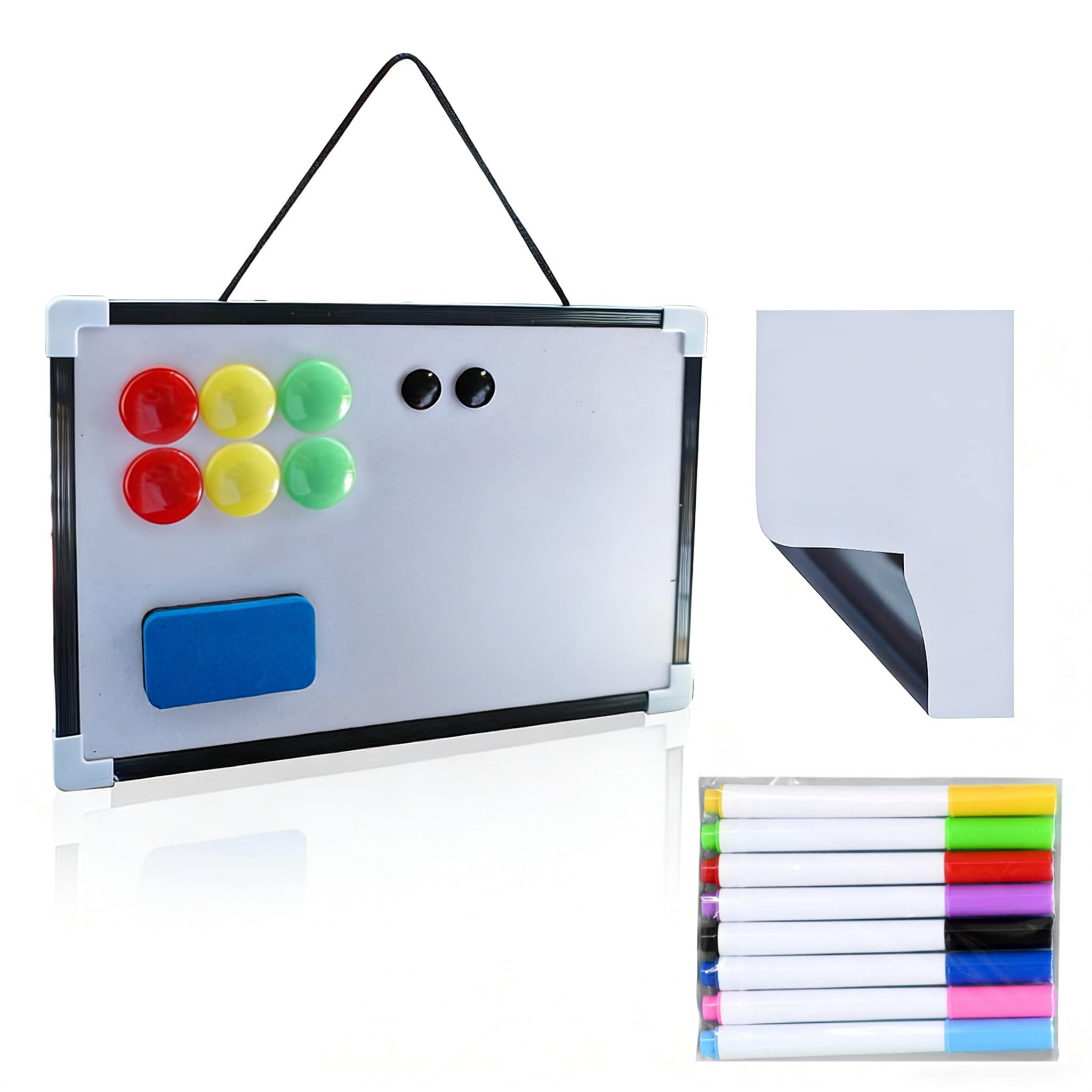 Tableau Cadre Aluminium Tableau Blanc Magnétique 120x180cm A2 - Effaçable Sec Avec Accessoires Tableau Velleda Sur Pied