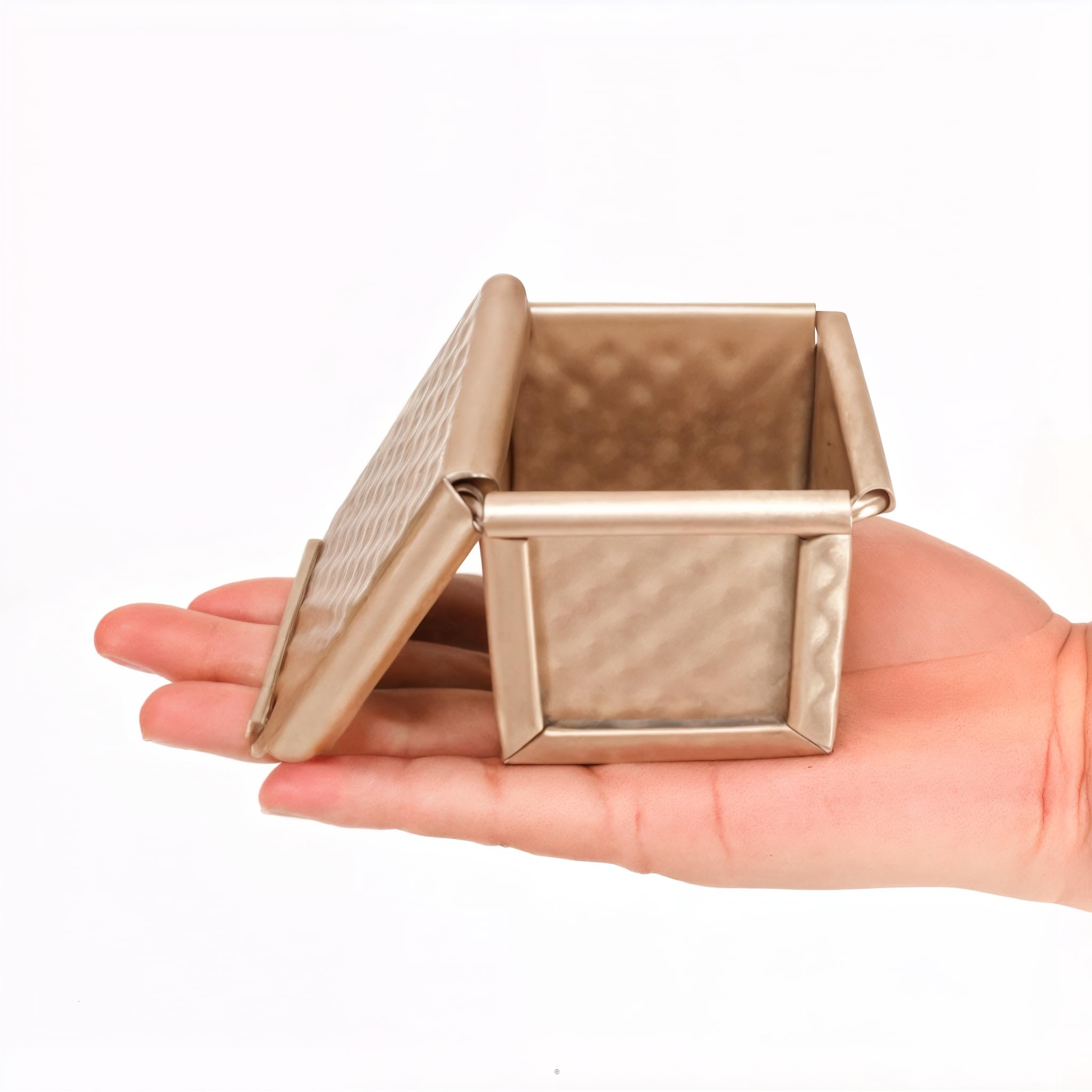 BuleVina 6 moldes para pan con tapa, tostadas, extractor, con tapa, antiadherente, mini cubo de agua
