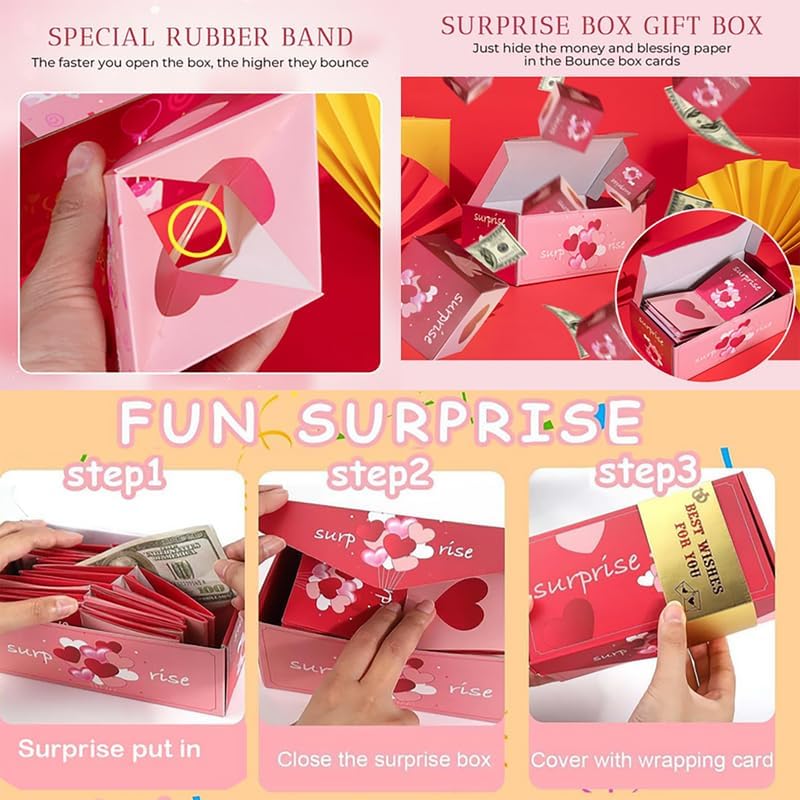 Miniatura 3 de Caja de regalo sorpresa Explosion for Money, caja de regalo sorpresa 2024  Creando el regalo más sorprendente, caja de regalo de explosión emergente