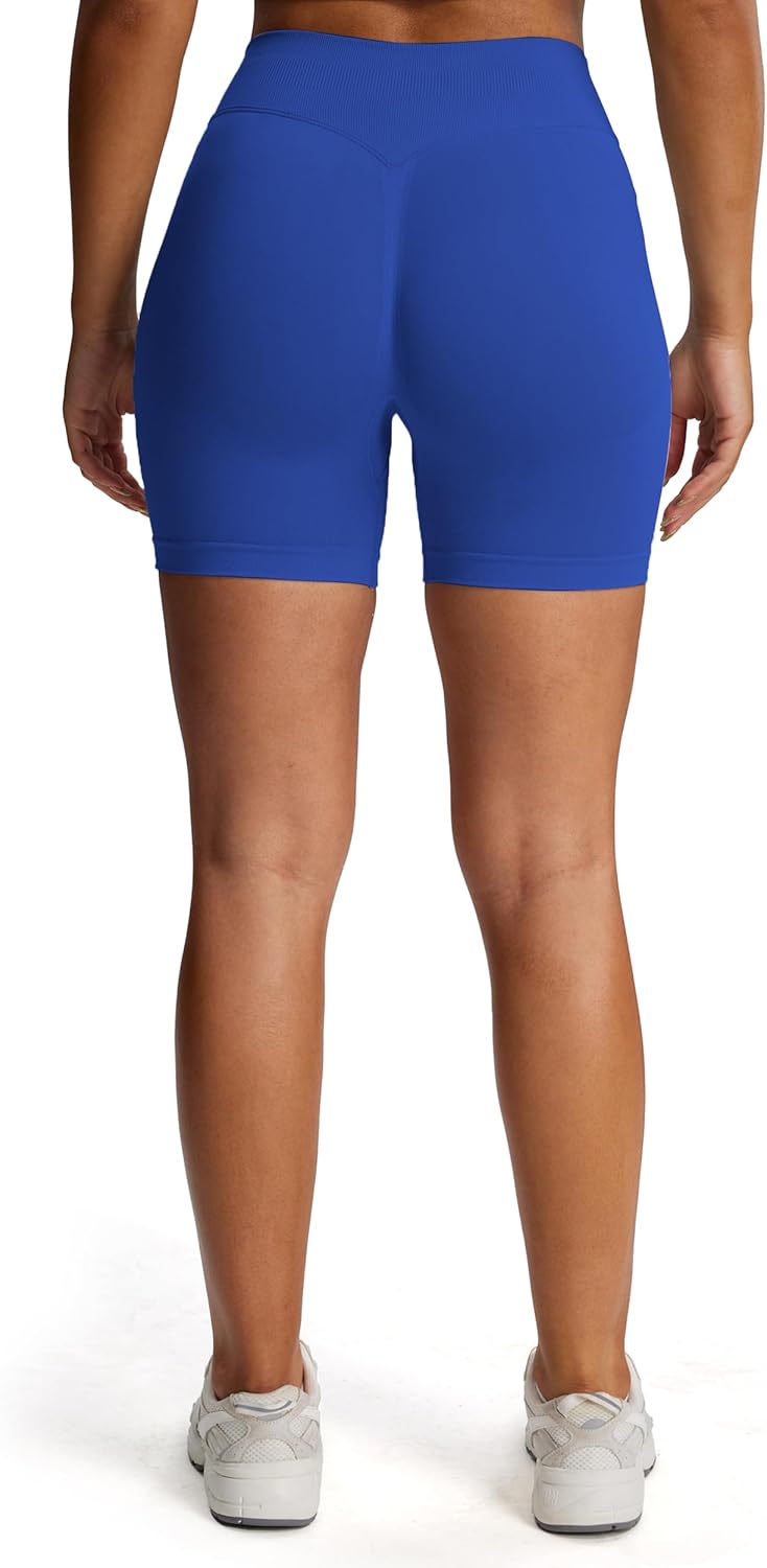 Aoxjox Seamless Biker Shorts for Women Impact Hidden Scrunch Low Waisted Athletic Yoga Short 3.5"/4.5"/5"/6" - Image 2