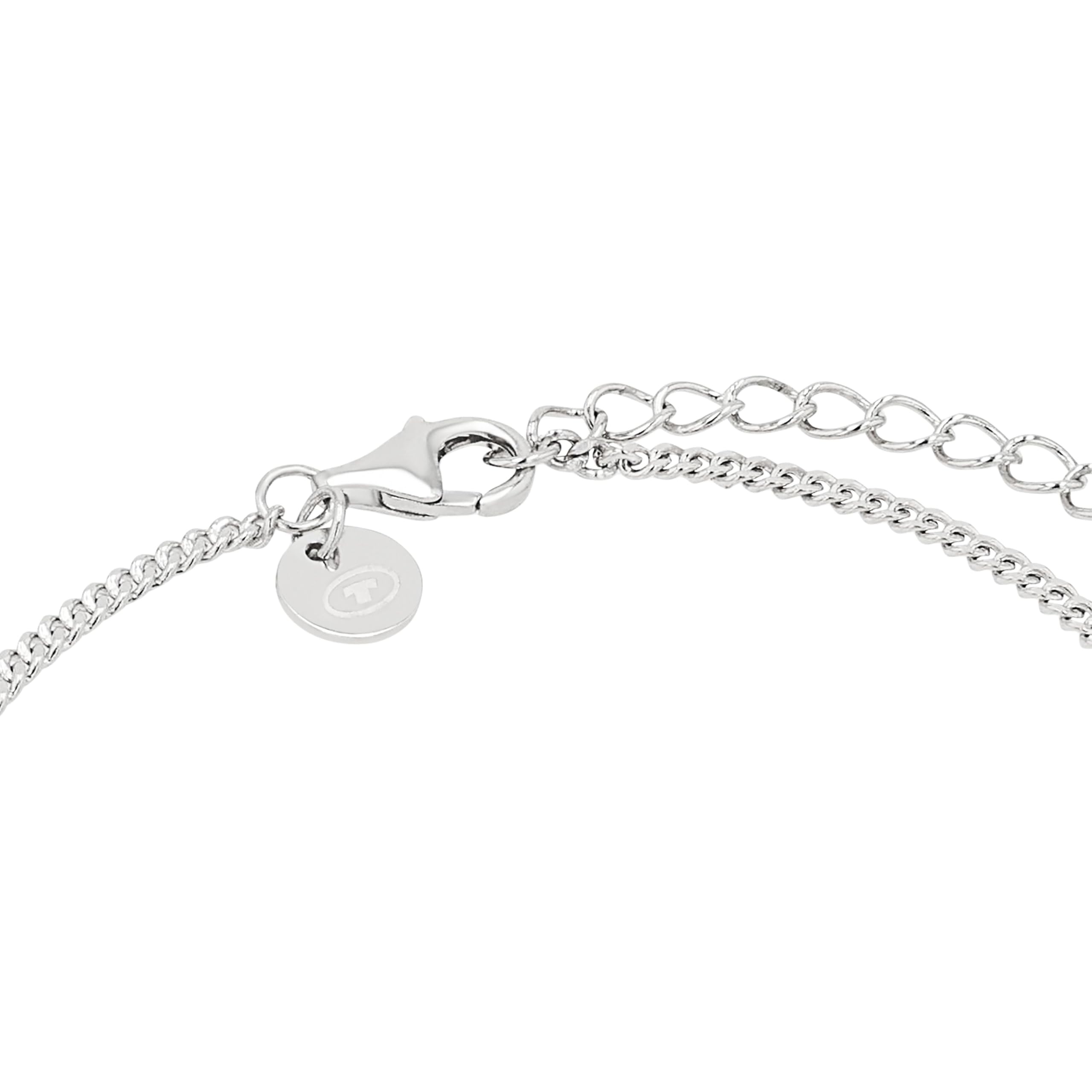 TOM TAILOR - Pulsera para Mujer en Plata 925 - con Circonita - Colgante de Barra - TT-B0070