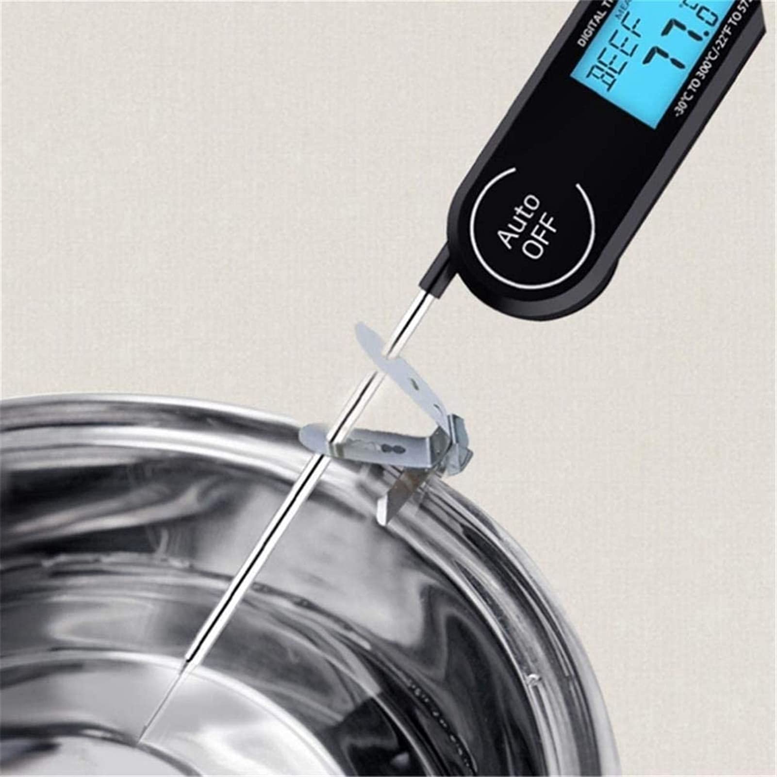 Termómetro digital for carne de lectura instantánea - Termómetro impermeable for cocinar alimentos con pantalla LCD retroiluminada - La mejor sonda de termómetro de carne eléctrica súper rápida for as