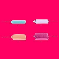 Vista 5 de Conair Rulos de espuma con autoajuste, en colores neón, tamaños surtidos, 48 piezas (paquete de 1)