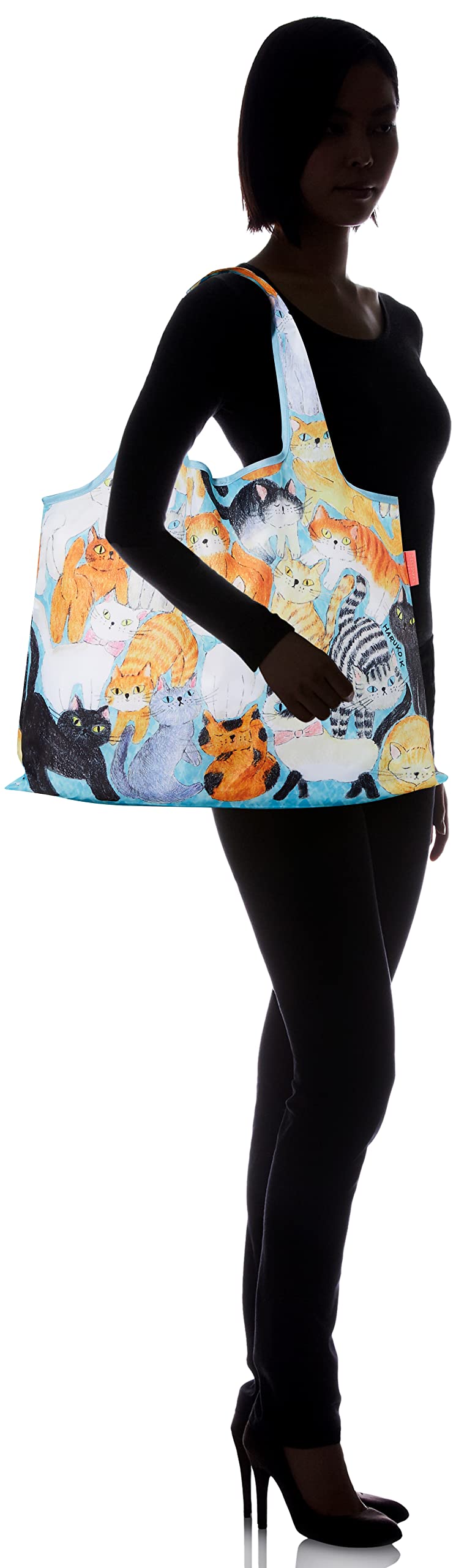 Amazon.co.jp: DESIGNERS JAPAN 折りたたみエコバッグ 2wayタイプ ねこ