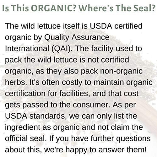 Wild Lettuce 16 oz. (1 lb. Bag), Contains Organic Non-GMO Wild Lettuce in BPA-Free Packaging, Wild Lettuce Leaf, Lactuca Virosa, Cut & Sifted - Thumbnail 7