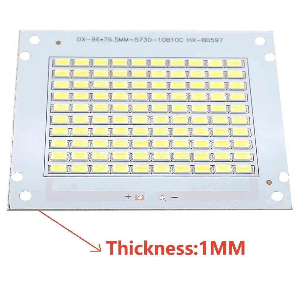 10pcs 50W Full Power LED High Brightness SMD 5730 LED Diode DC30-32V 1500mA PCB White 6000-6500K