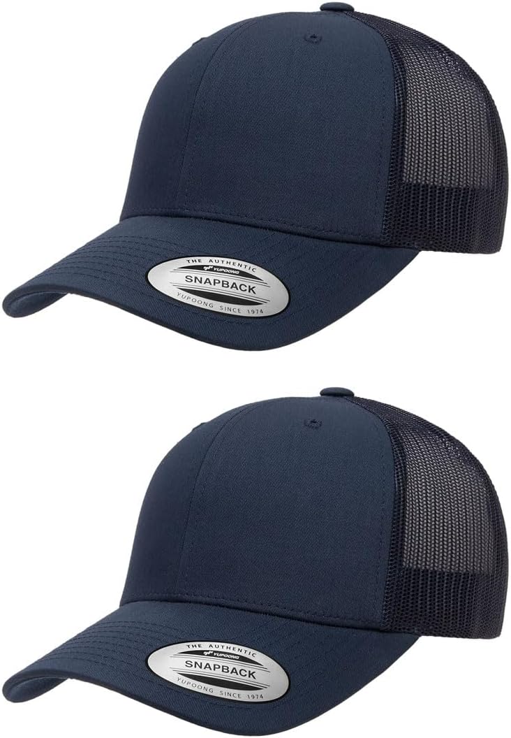 Yupoong Classic Premium Mesh 6 Panel Retro Trucker Cap | Mid Profile Snapback | OSFA | Bulk Pack Available
