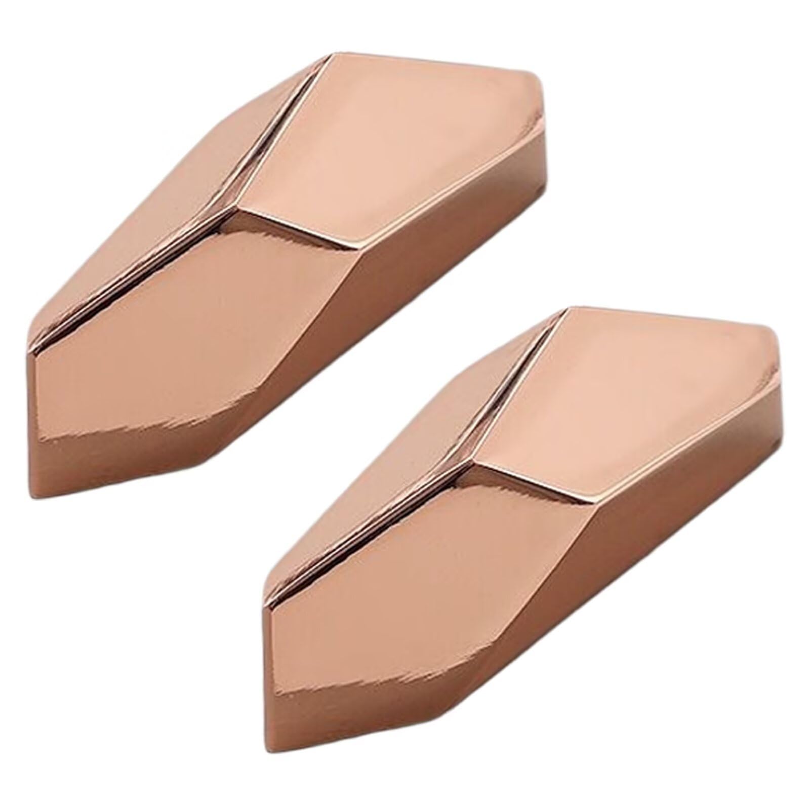 TYYCKJ 2 Packs Cabinet Drawer Pull Wardrobe Handle Zinc Alloy Door Knobs, Rose Gold Handles for Kitchen Cabinets Bedroom Bathroom Cupboard Handle Metal Dresser Knob, Hole Distance 32mm