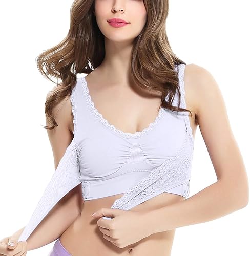 Miniatura 6 de Paquete de 2 brasieres Kendally, brasier de encaje con hebilla frontal cruzada lateral, sin costuras, realce sin costuras de turmalina