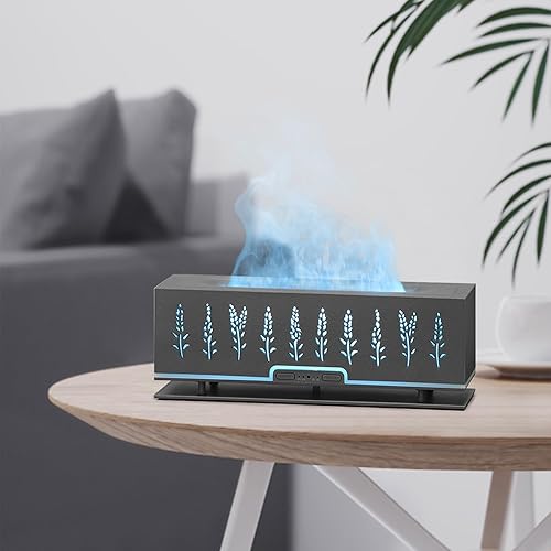 Miniatura 1 de Ankrs Flame Essential Oil Diffuser with Remote Control, Ultra-Quiet Air Diffuser for Aromatherapy, Waterless Auto-off Cool Mist Scent