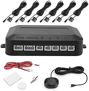 Reversing Sensors For Cars-New 4 Parking Sensors Car Reverse Backup Radar System Car Parking Sensor Reversing Radar Kit Warning Sound Indicator Probe System 12V,Buzzer beeps, Detection Distance:30~150