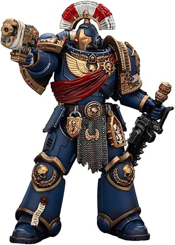 Miniatura 3 de JOYTOY 118 Warhammer 40,000 4 pulgadas Figura de acción Ultramarines Bladeguard Veteran 02 V2 Anime Collection Modelo