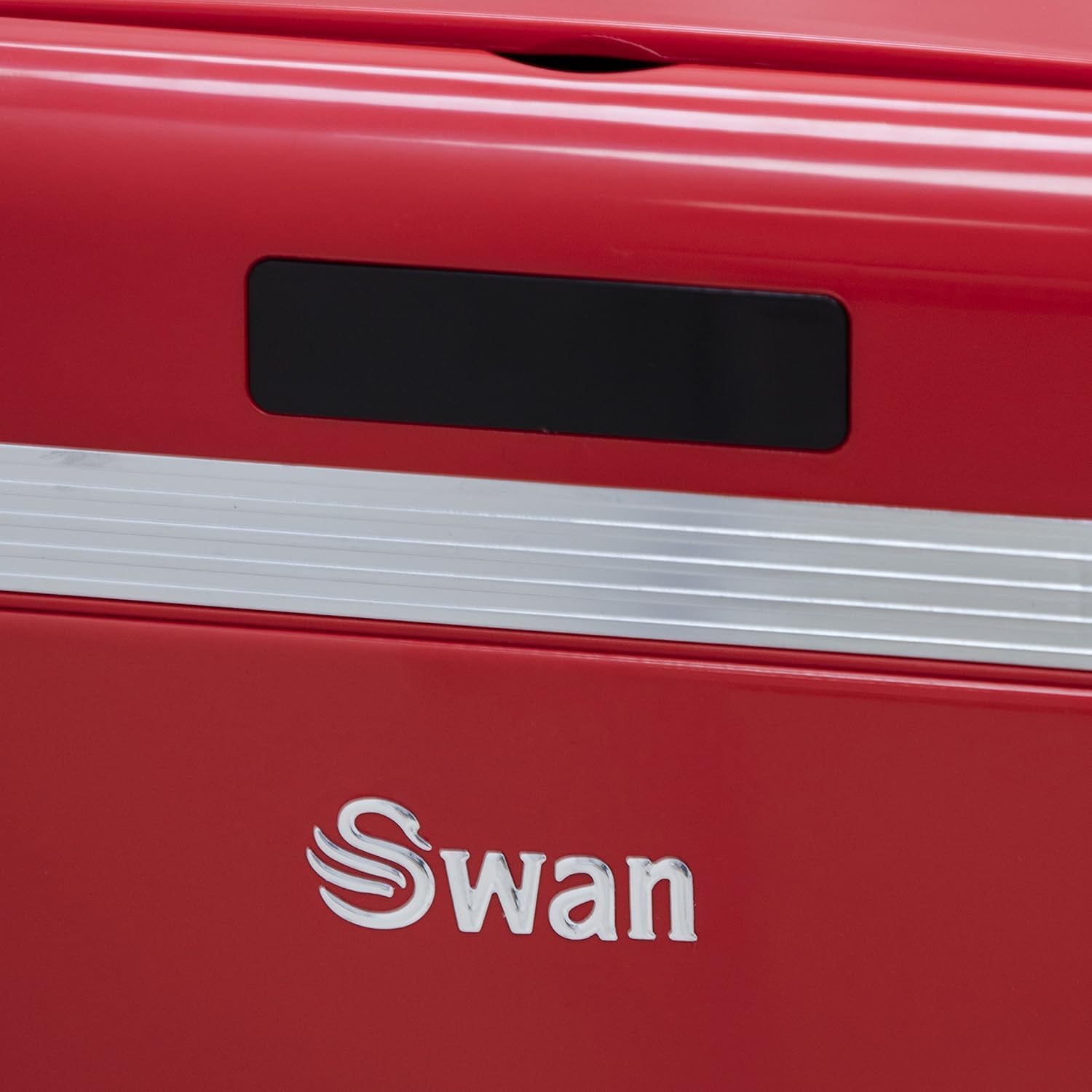 Swan Retro Küche Mülleimer Automatisch, Abfalleimer mit Bewegungssensor, 45 Liter, Metallisch, Intelligenter Küchenabfalleimer mit großer Kapazität, Vintage-Design, Rot