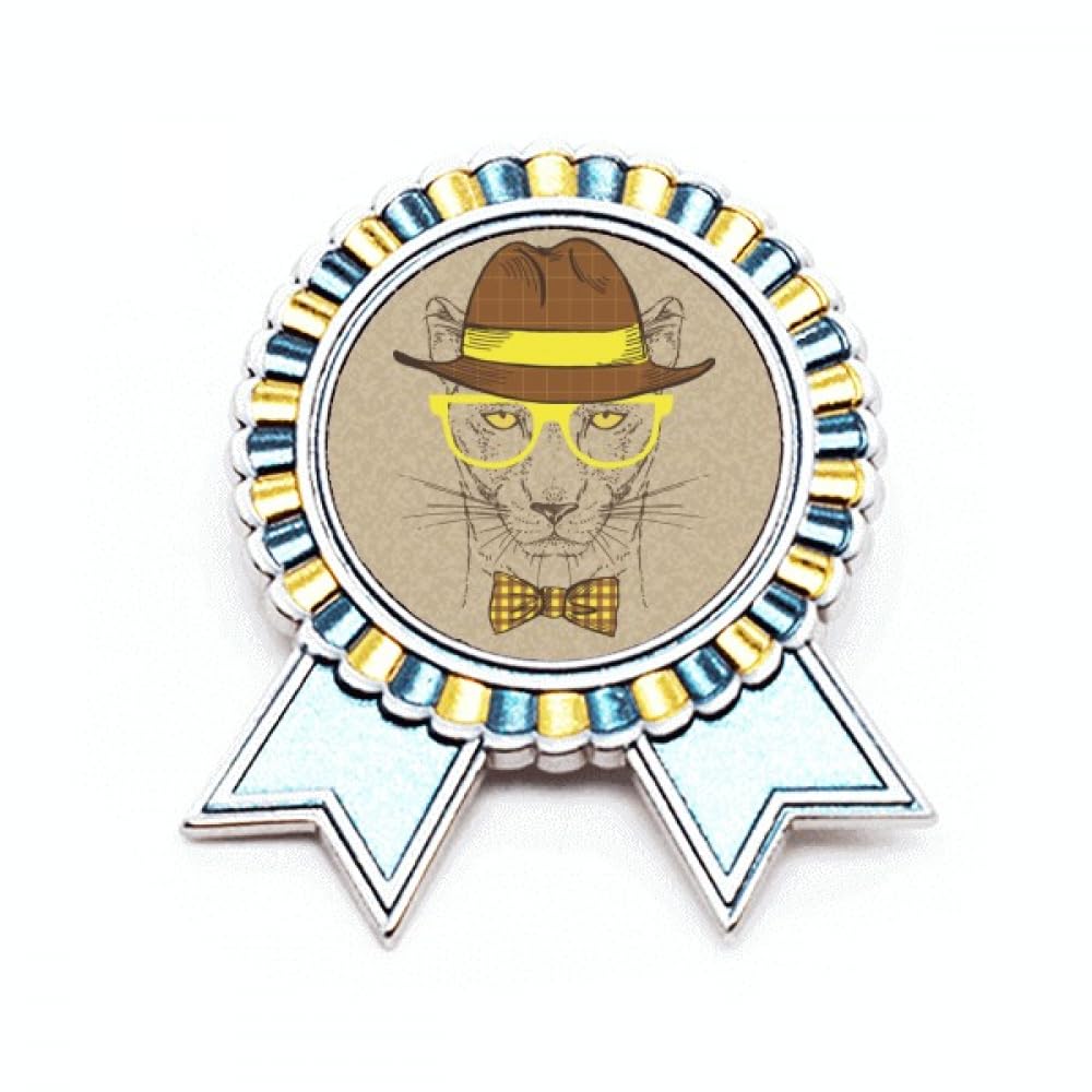 Broche léopard art déco en métal ciselé finition haute couture - 4