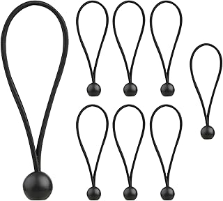 Tarpaulin Bungees Balls 8pcs Tarp Bungee Cord, 6 inch Flag Bungees Ties, Elastic Tie Downs Trap Bungee Cord for Banner, Tarpaulins, Pavilions, Tents, Tent Bungee Hooks, Tarpaulin Holder, Flag Poles