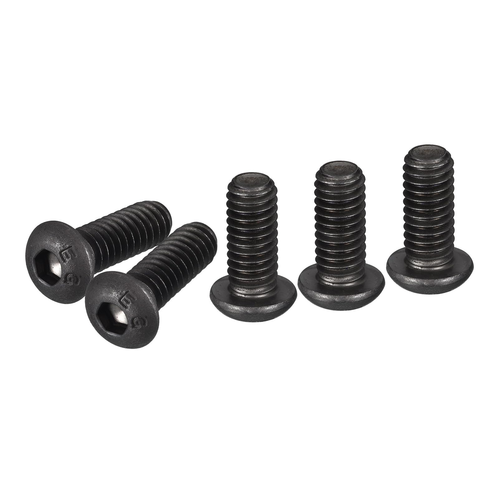 5/16-18x3/4" Button Head Socket Cap Screws - 10Pack - Good for Machine - Carbon Steel Black Oxide - Hex Drive Full Thread UNC Fasteners