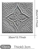 Vista 2 de ECYC Ltd 10 paneles de pared de espuma 3D autoadhesivos de 13.78 x 13.78 x 0.12 pulgadas, paneles de pared de flores 3D para despegar y pegar