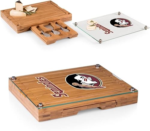 Miniatura 2 de PICNIC TIME - NCAA Concerto Glass Top Cheese - Juego de tablas y herramientas para cortar queso