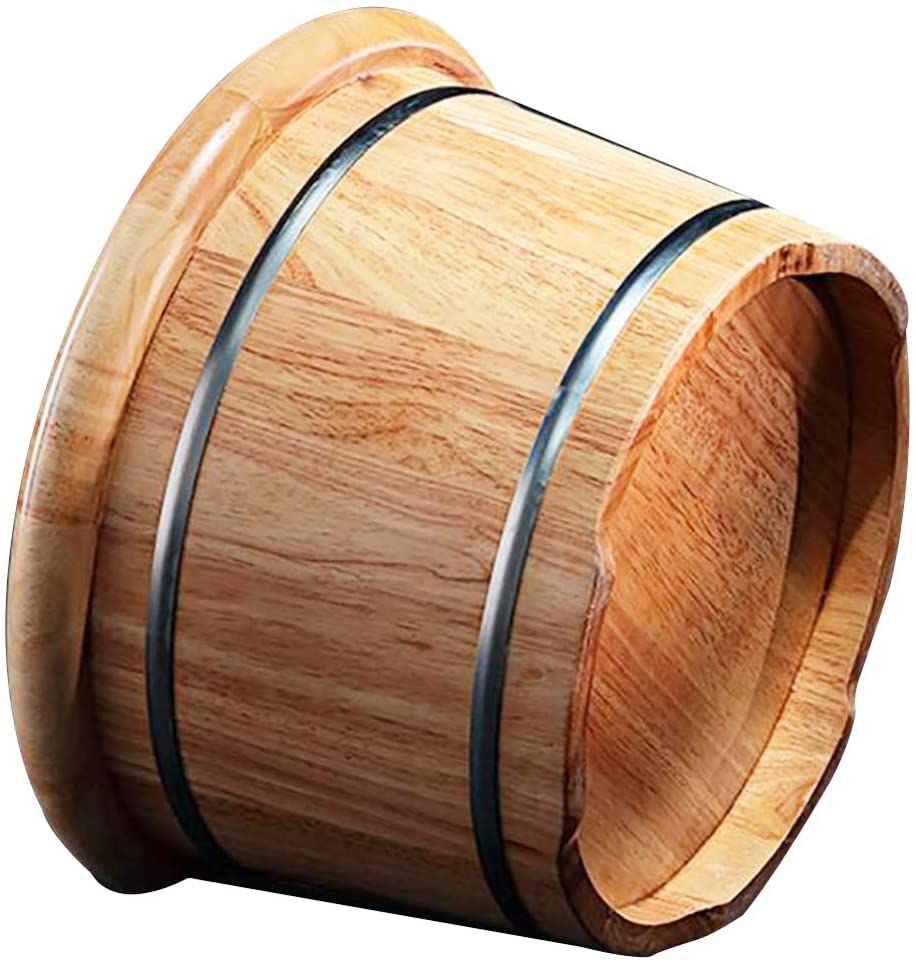 Cubeta de Madera para Spa de Pies con Tapa 25cm Alto miniatura 5