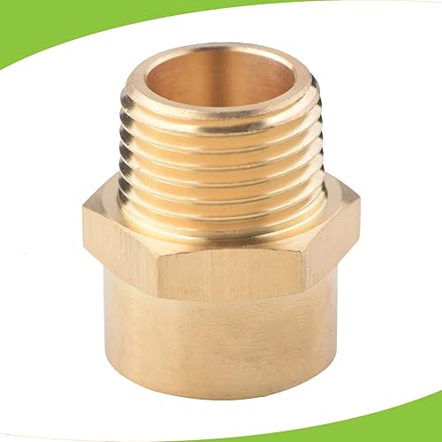 Miniatura 5 de Paquete de 4 adaptadores BSP a NPT de 1/2 pulgadas, rosca hembra G 1/2 (BSP) a conector convertidor de tubería de latón de rosca macho de 1/2 NPT de