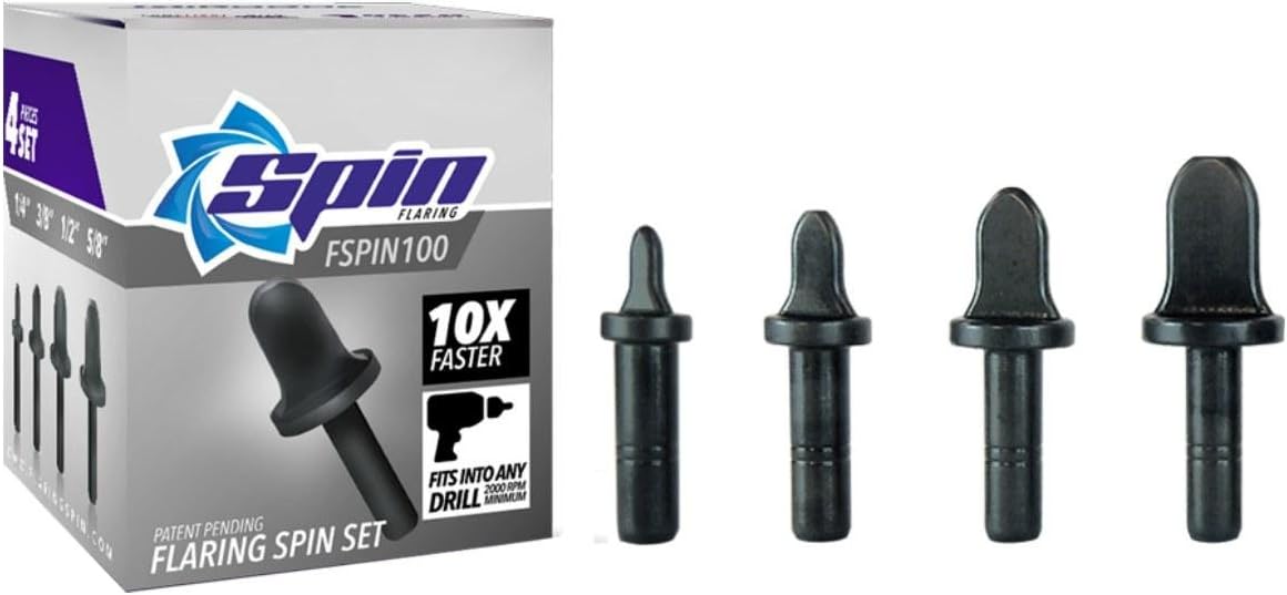 FSPIN100 Flaring Tool Drill Bit Set With 1/4’’ 3/8’’ 1/2’’ 5/8’’ Bits