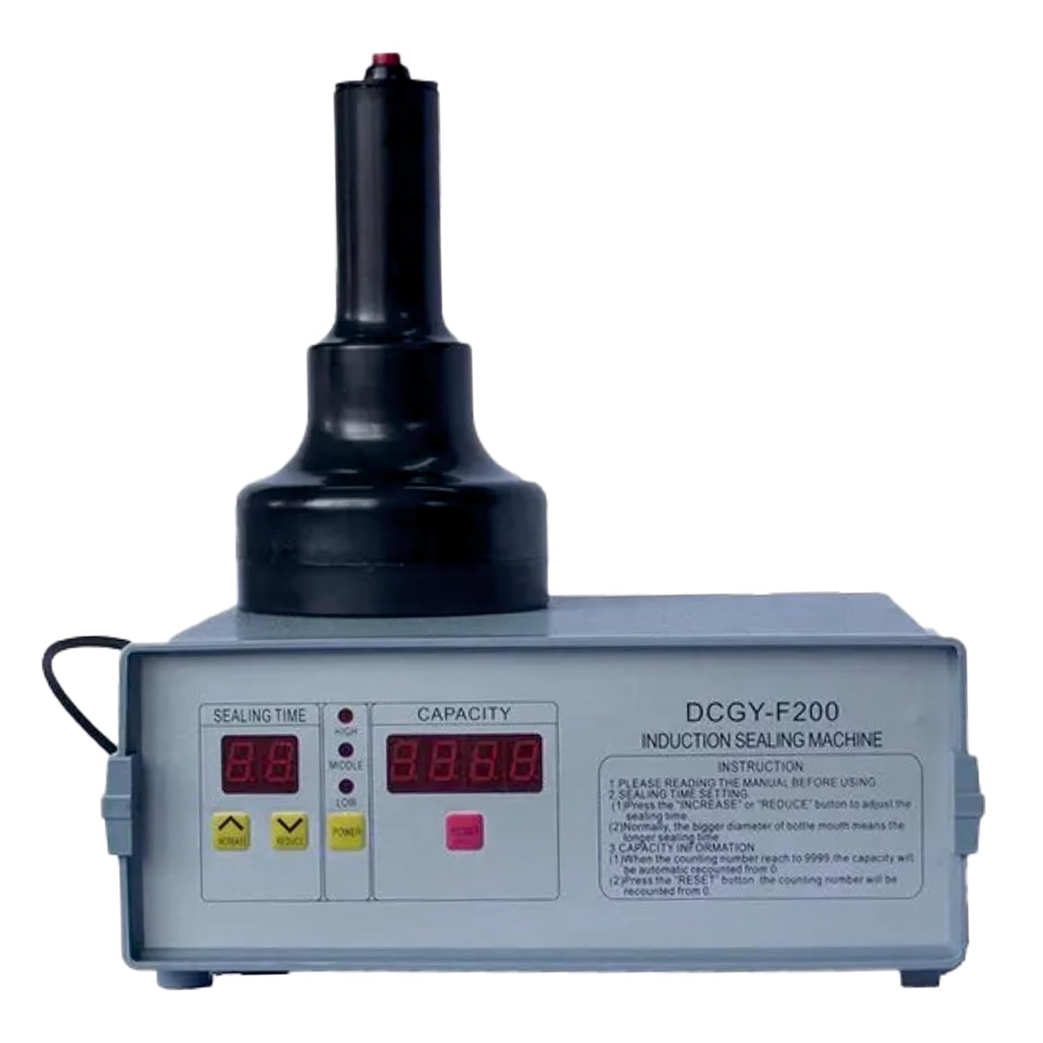 Sonic Industries Portable Electromagnetic Induction Sealing Machine – DCGY-F200 for Plastic & Glass Bottles (20-80mm) – Ideal for Packaging in Food, Pharma & Cosmetics-image-48