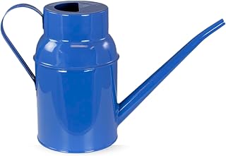 Metal Watering Can – 2 Litre Capacity – Blue Garden Watering Can with Ergonomic Handle – Rust-Resistant, Durable, Eco-Friendly Metal Water Can for Indoor and Outdoor Plants