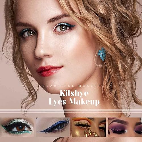 Miniatura 5 de Delineador de ojos con purpurina, delineadores de ojos líquidos de alto pigmento, maquillaje de ojos duraderos para mujeres y niñas, paquete de 1