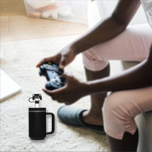 Miniatura 3 de 4 piezas de cubierta de paja de 0.4 pulgadas, tapa de popote para copa Stanley, a prueba de polvo, puntas de popote reutilizables para popote