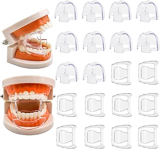 Dental Bite Blocks Mouth Opener Lip Cheek Retractor for Dentist Teeth Whitening Mouth Widene Front Teeth and Posterior Teeth Two Types(20 Pieces Clear)