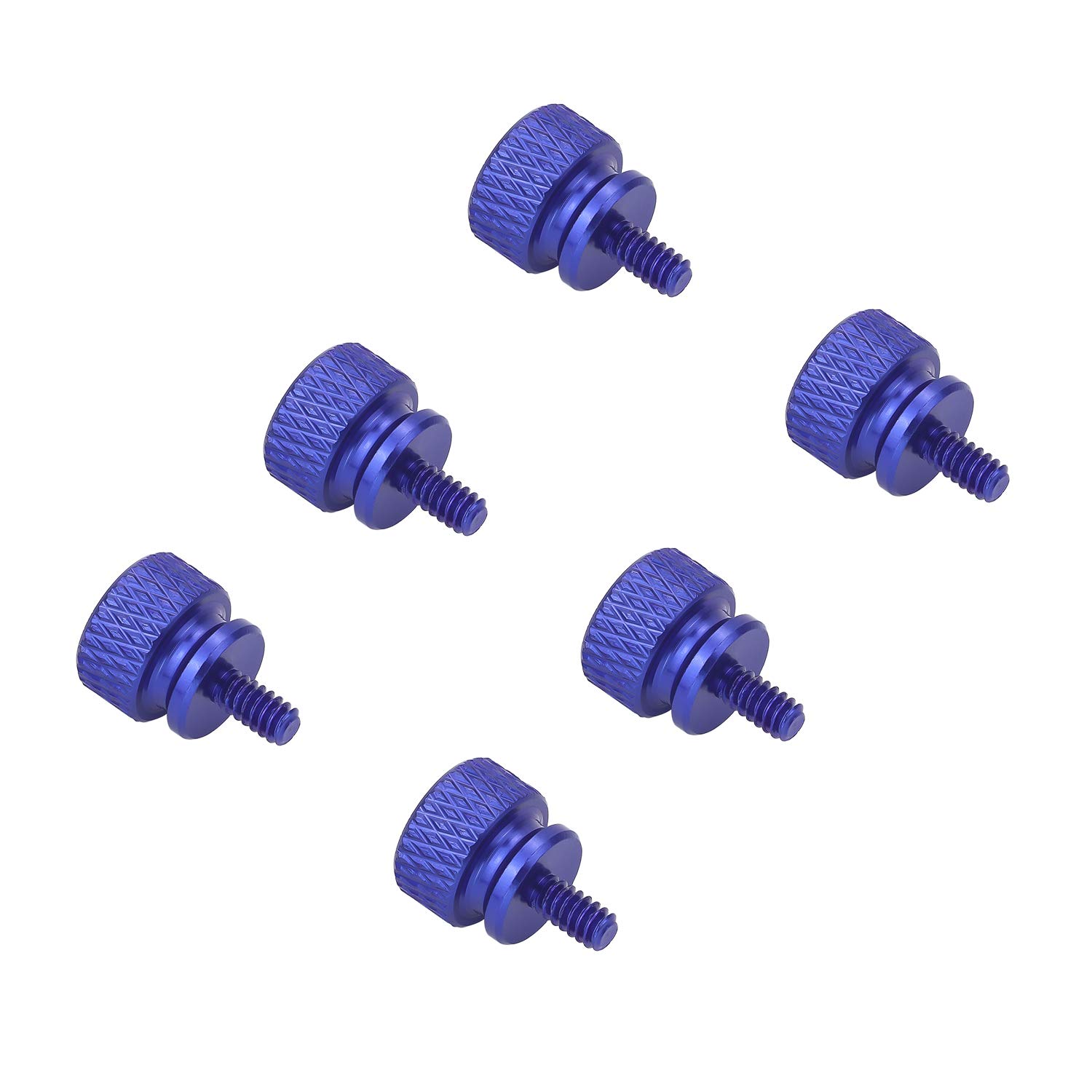 10 Vis Moletées Aluminium Violet - Filetage 6-32 Pour PC