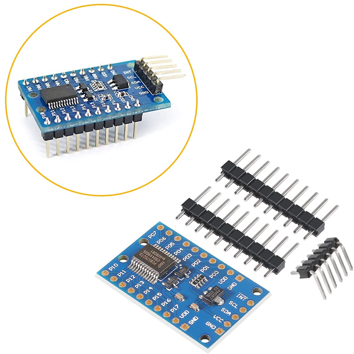 2 pezzi PCF8575 IO Expander Board Module I2C a 16IO Module I/O Extension Shield Module 16 bit SMBus I/O Ports con cavo Dupont per Arduino UNO R3