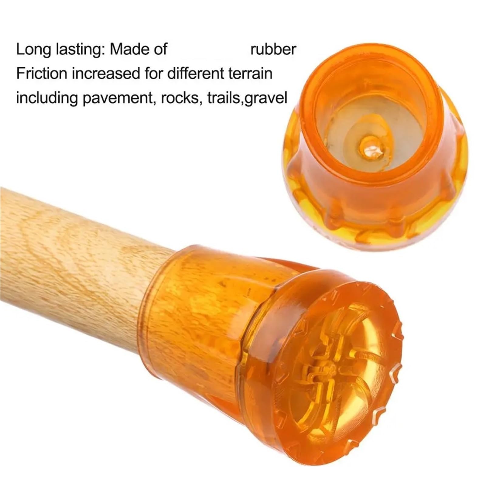 Zestaw ochraniaczy na laski, 10 sztuk wielokolorowych 19-32 mm do gumowych końcówek kijków trekkingowych(Transparent Red-22mm)