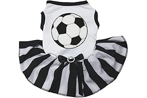 World Cup Dog Jersey: Petitebella Soccer White Shirt Black Striped Dress Puppy Dog Dress (Small)