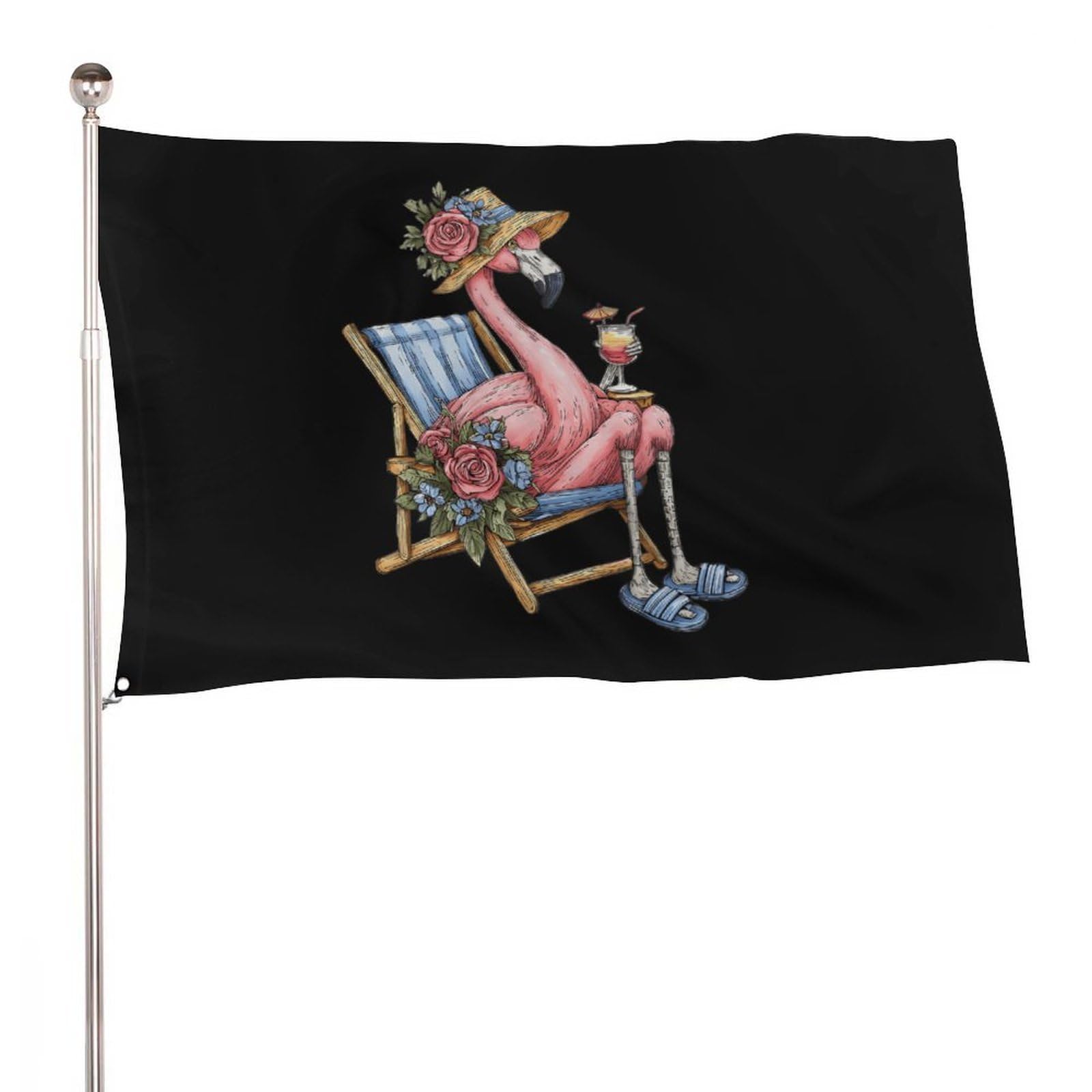 Bandera de flamenco personalizada para jardín banderas de recuerdo de fiesta