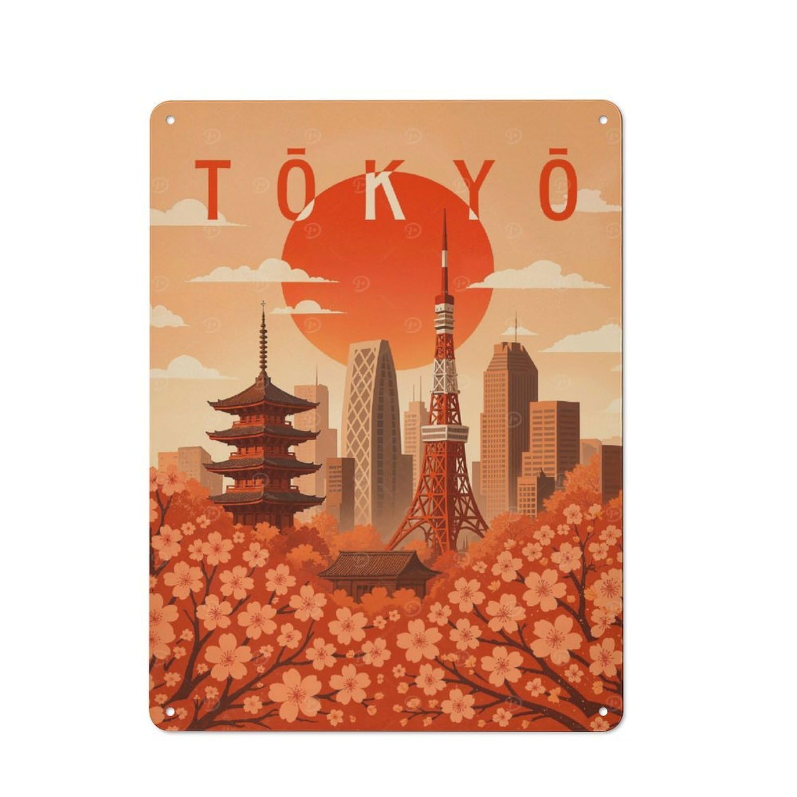 Smart Tokyo Travel Office Metal Sign 40x30cm, Creative Space Decor for Home Office, Reading Corner Or Bedroom