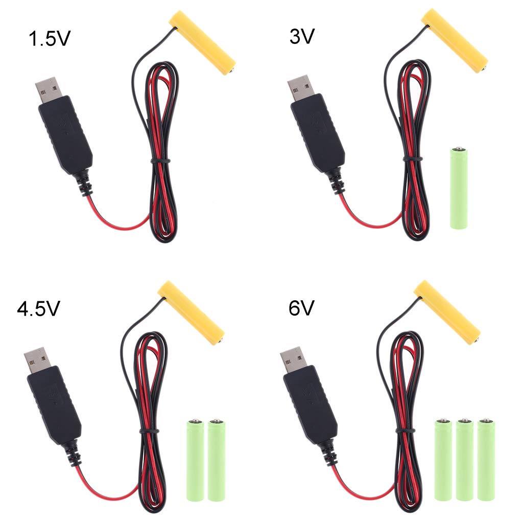 Convertisseur USB Vers 4,5V - Remplace 3 Piles AAA, Pour Lumières LED, Jouets, Thermomètres