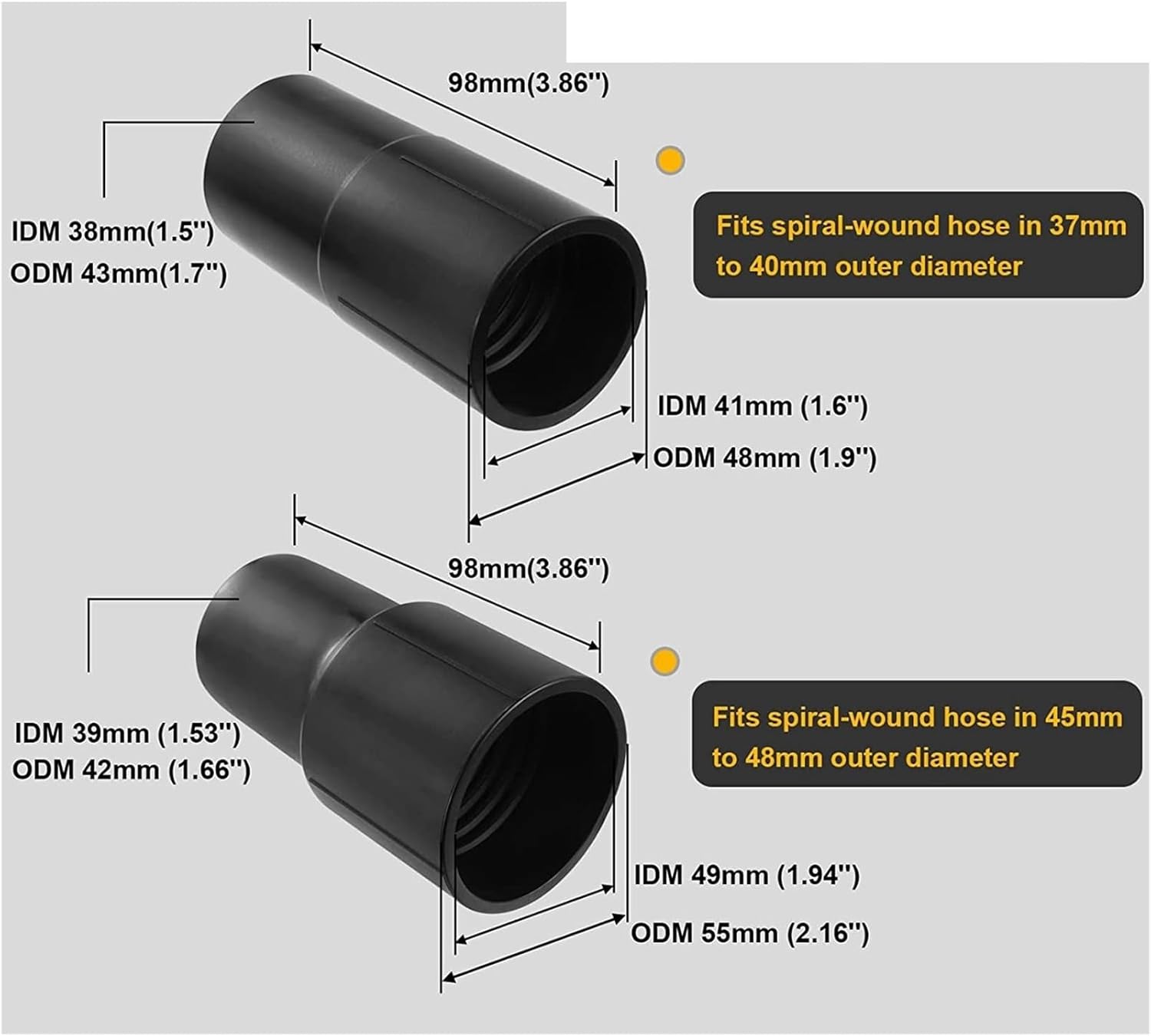 YUAILI Store Extractor Hand Wand with Clear Head Fit for Upholstery & Carpet Mattress Cleaning Car Detailing Vacuum Wand