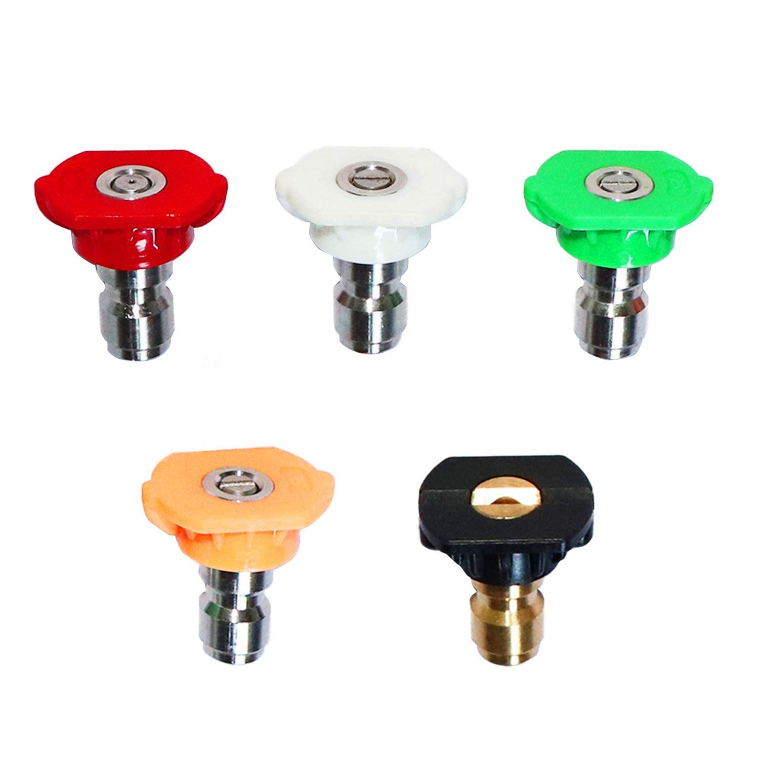 CAZAR 5 pieces Multi angle Rotating turbo Quick connector high pressure spray nozzle tips (2.5/3 GMP) for Pressure/Car washer Gaocheng, JPT, StarQ-image-28