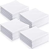 100 Pack Handkerchiefs Bulk Men's Handkerchiefs Cotton Classic Hankies Pocket Square Towel for Wedding Party