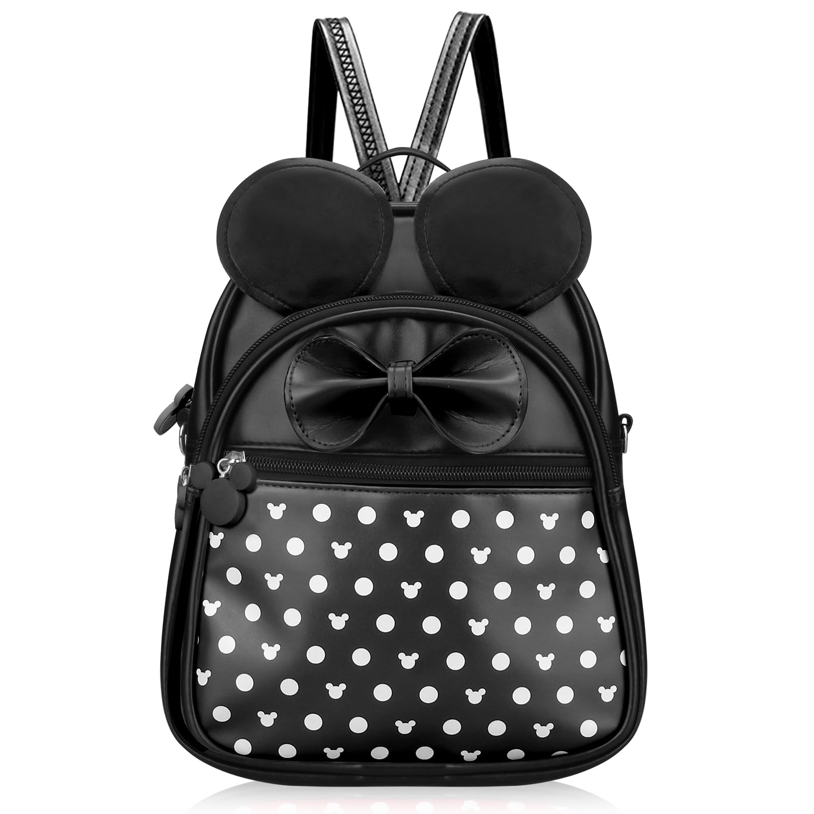 Voikukka Black Mini Backpack For Girls Small Backpack Purse