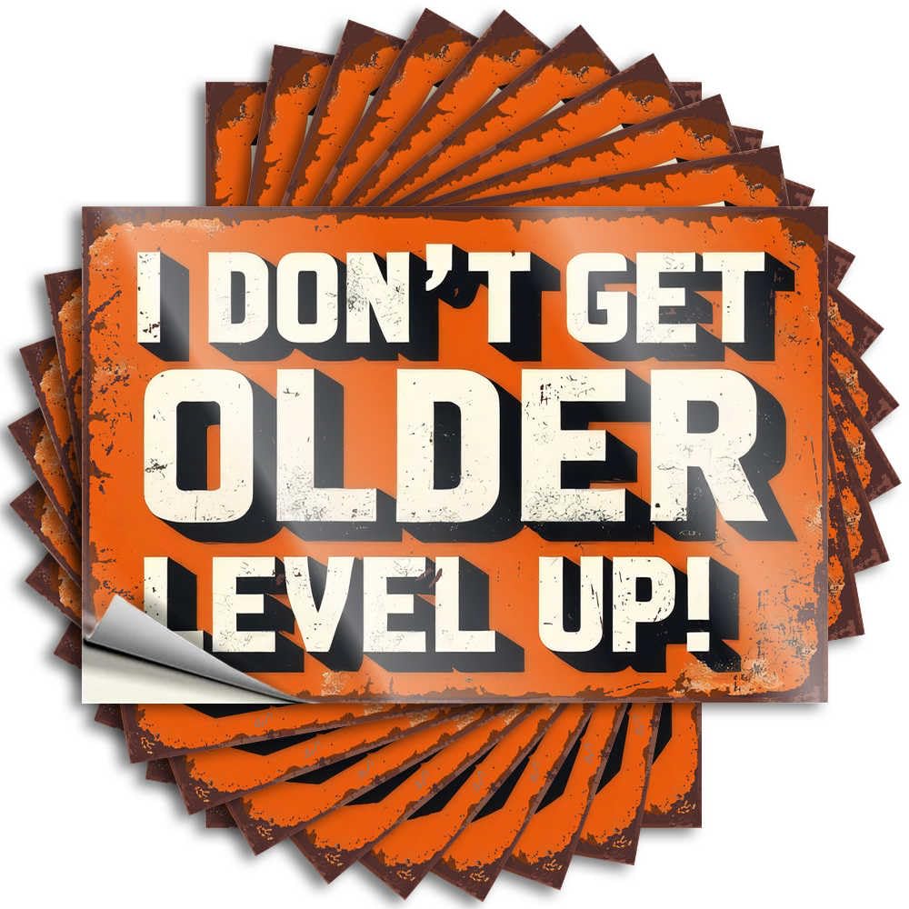 Gamers Accessories Cool Decals - Level Up: Embrace The Journey of Life Removable Decal Case Easy Peel for Adulting(6X9CM)