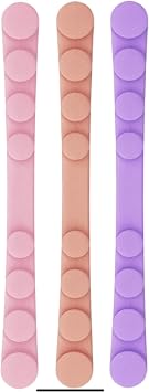 Reusable Silicone Band for Earloops Packs - Water Resistant, Soft, Stretchable, Comfortable, Anti-Slip Mask Strap Extenders 3pk Assorted2