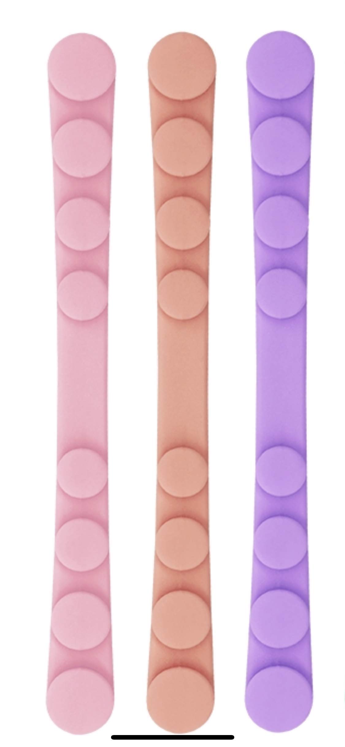 DAG Gear Reusable Silicone Band for Earloops Packs - Water Resistant, Soft, Stretchable, Comfortable, Anti-Slip Mask Strap Extenders (3pk Assorted2)