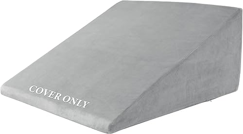 HOMBYS Funda de almohada de terciopelo ultra suave con diseño de cremallera, extraíble y lavable a máquina (gris claro, 25 x 25 x 8 pulgadas)