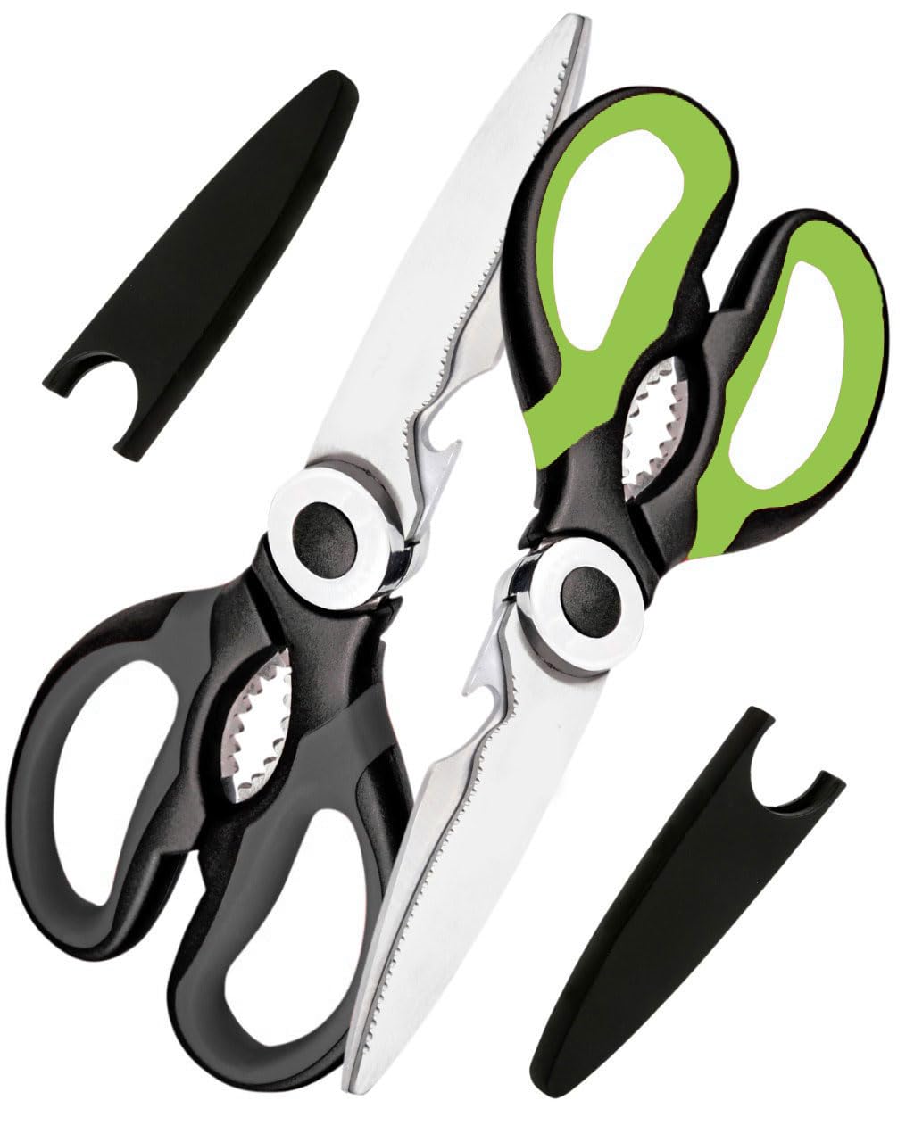 Cutallo Kitchen Scissors Stainless Steel Sharp Blades with Cushioned Soft TPR Grip for Easy Handling – Heavy Duty Multipurpose Scissors for Meat,